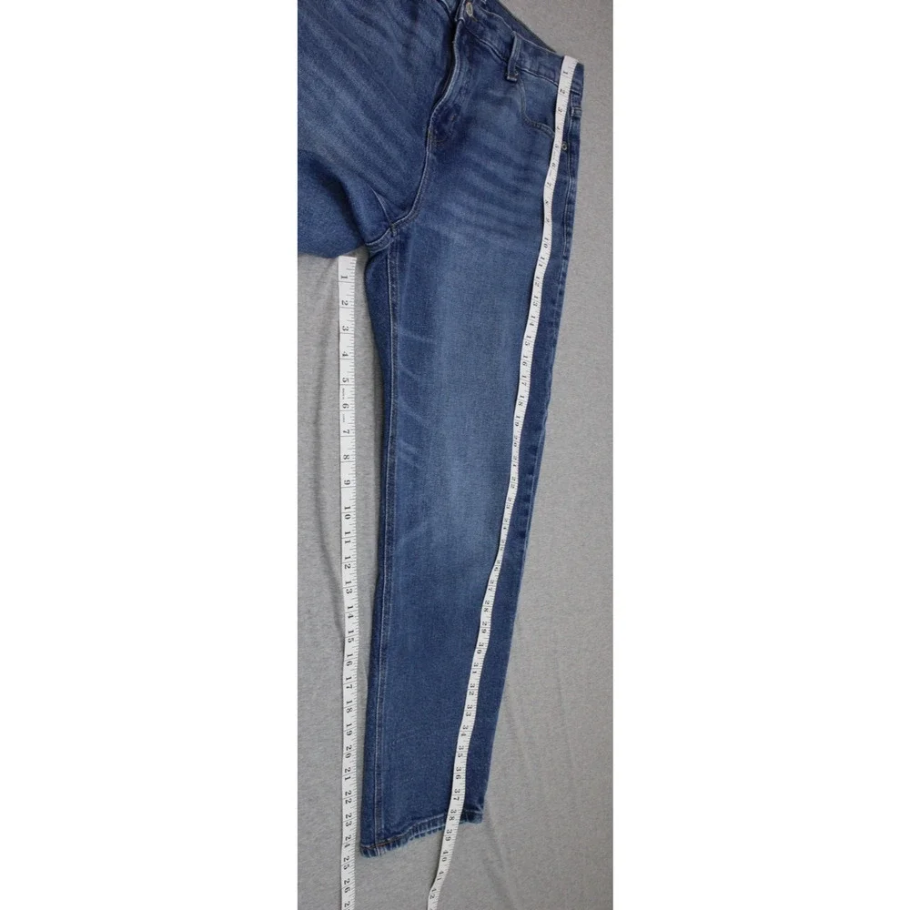 Old Navy Jeans Womens 14‎ Blue Cotton Blend Stretch Boyfriend High-Rise Straight